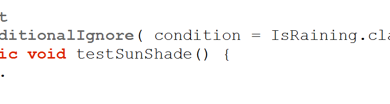 A JUnit Rule to Conditionally Ignore Tests